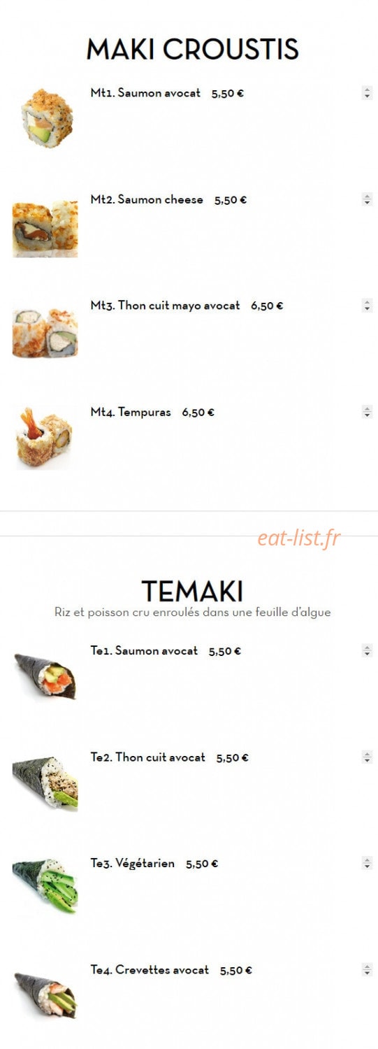 Hoki Sushi — carte page 17