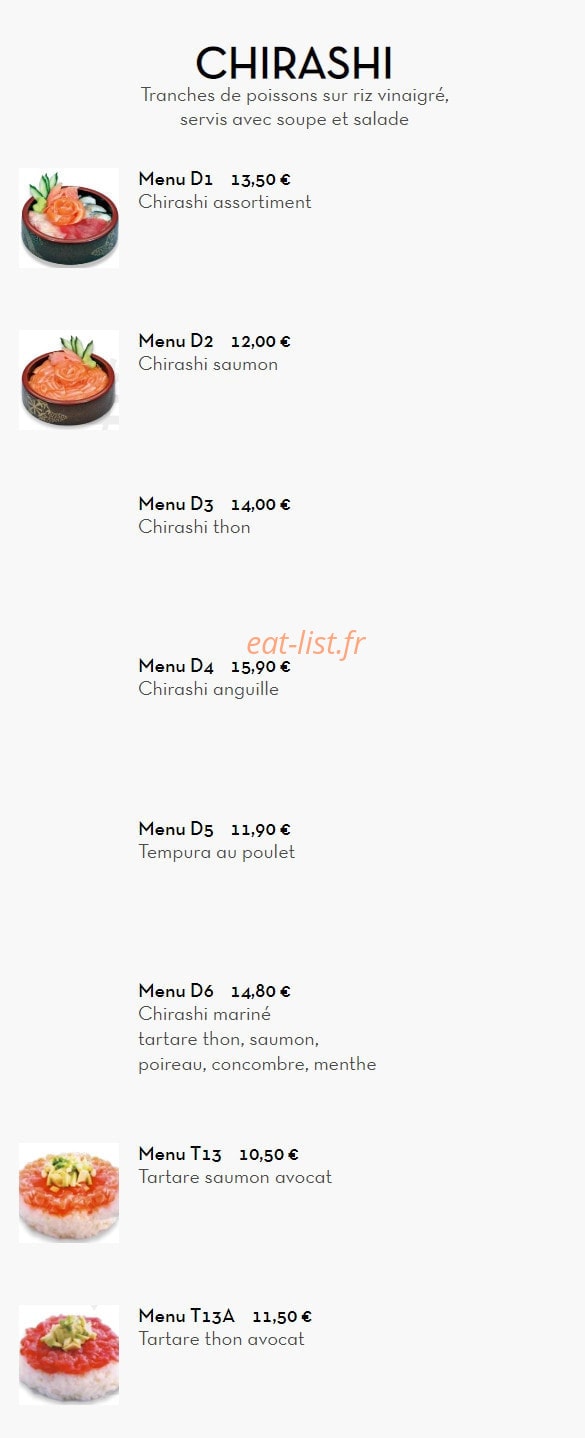 Hoki Sushi — carte page 10