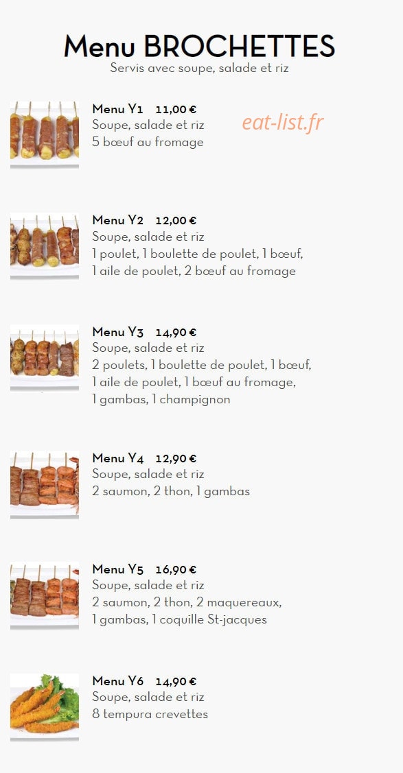 Hoki Sushi — carte page 6