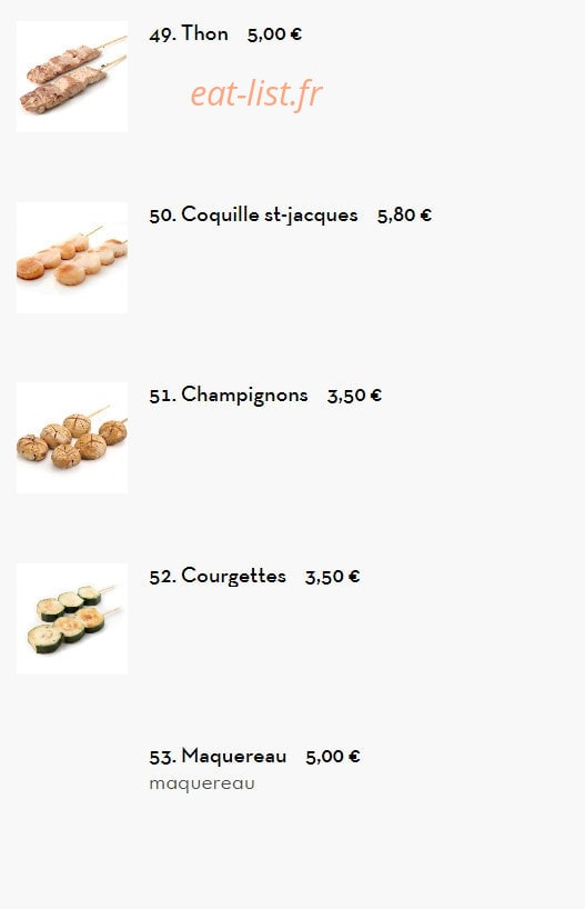 Hoki Sushi — carte page 21
