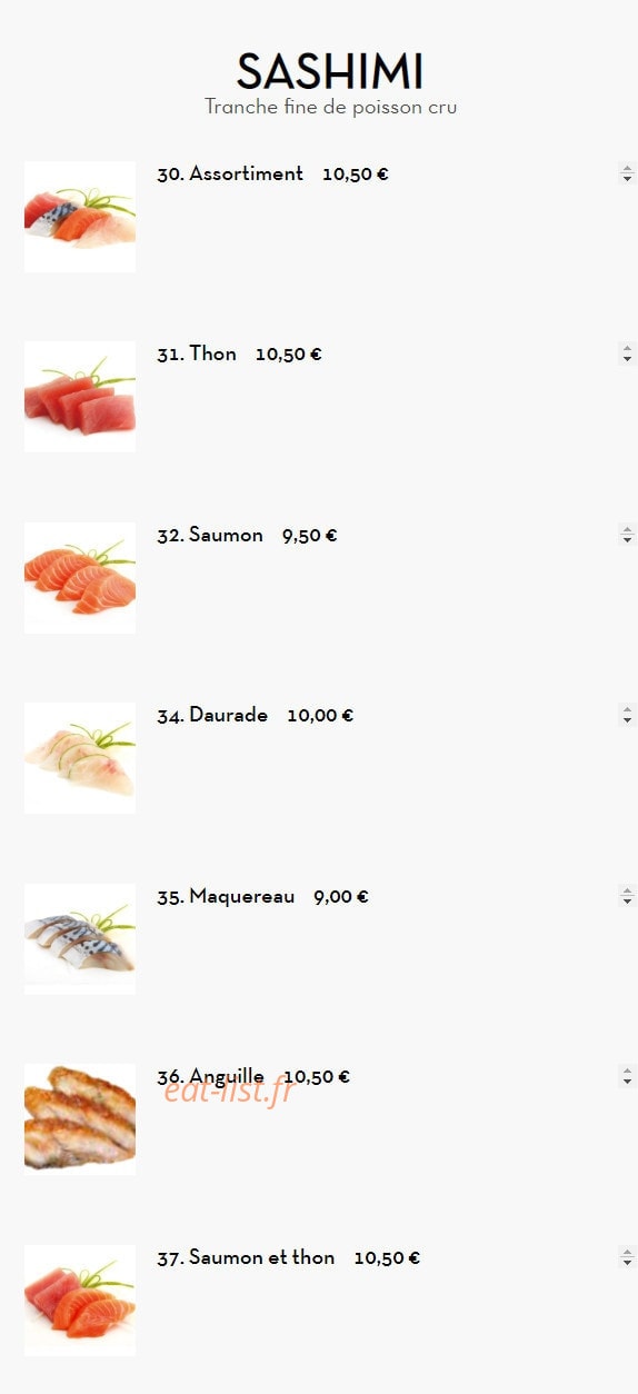 Hoki Sushi — carte page 13