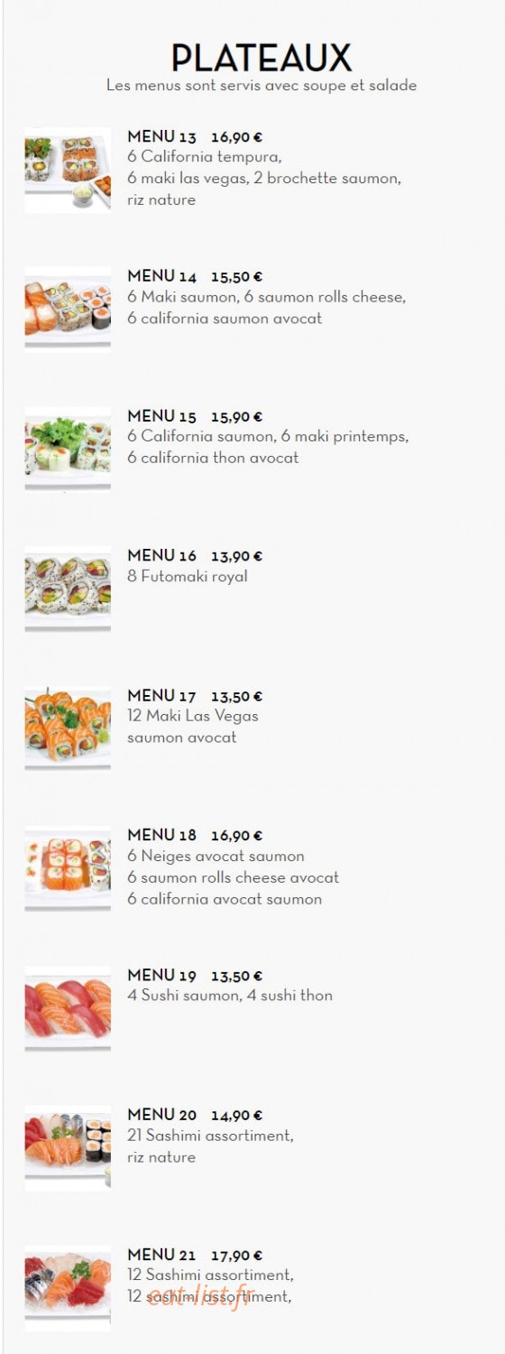 Hoki Sushi — carte page 8