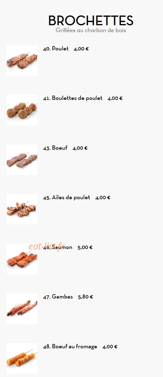 Hoki Sushi — carte page 20