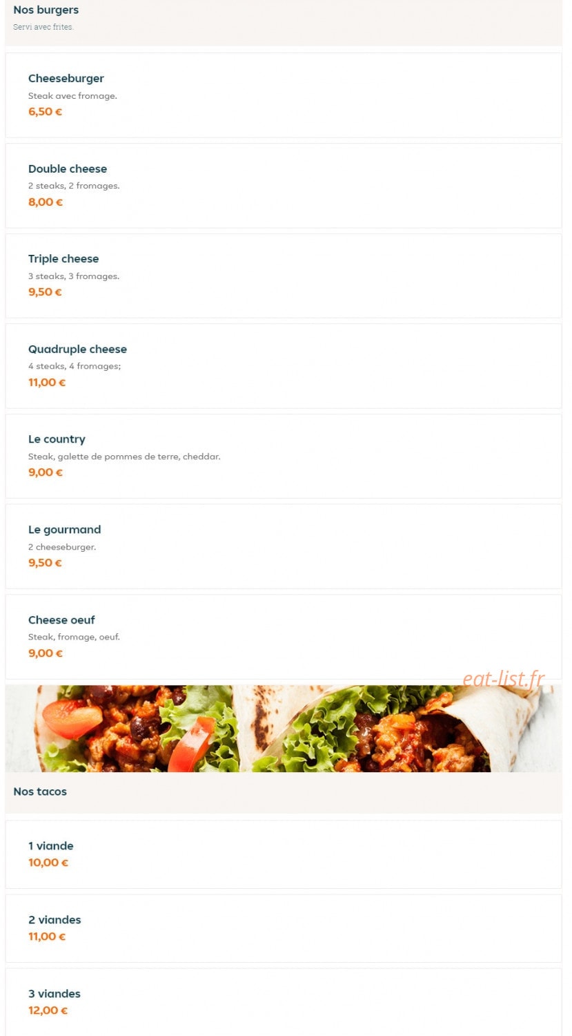 Istanbul kebab — carte page 3