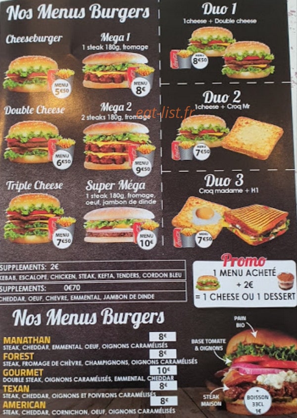 King food — carte page 2