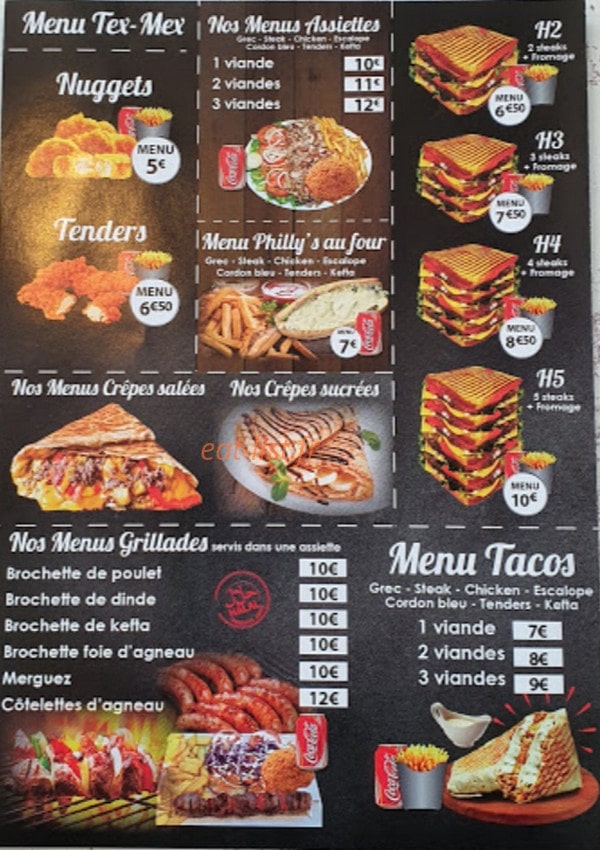 King food — carte page 1