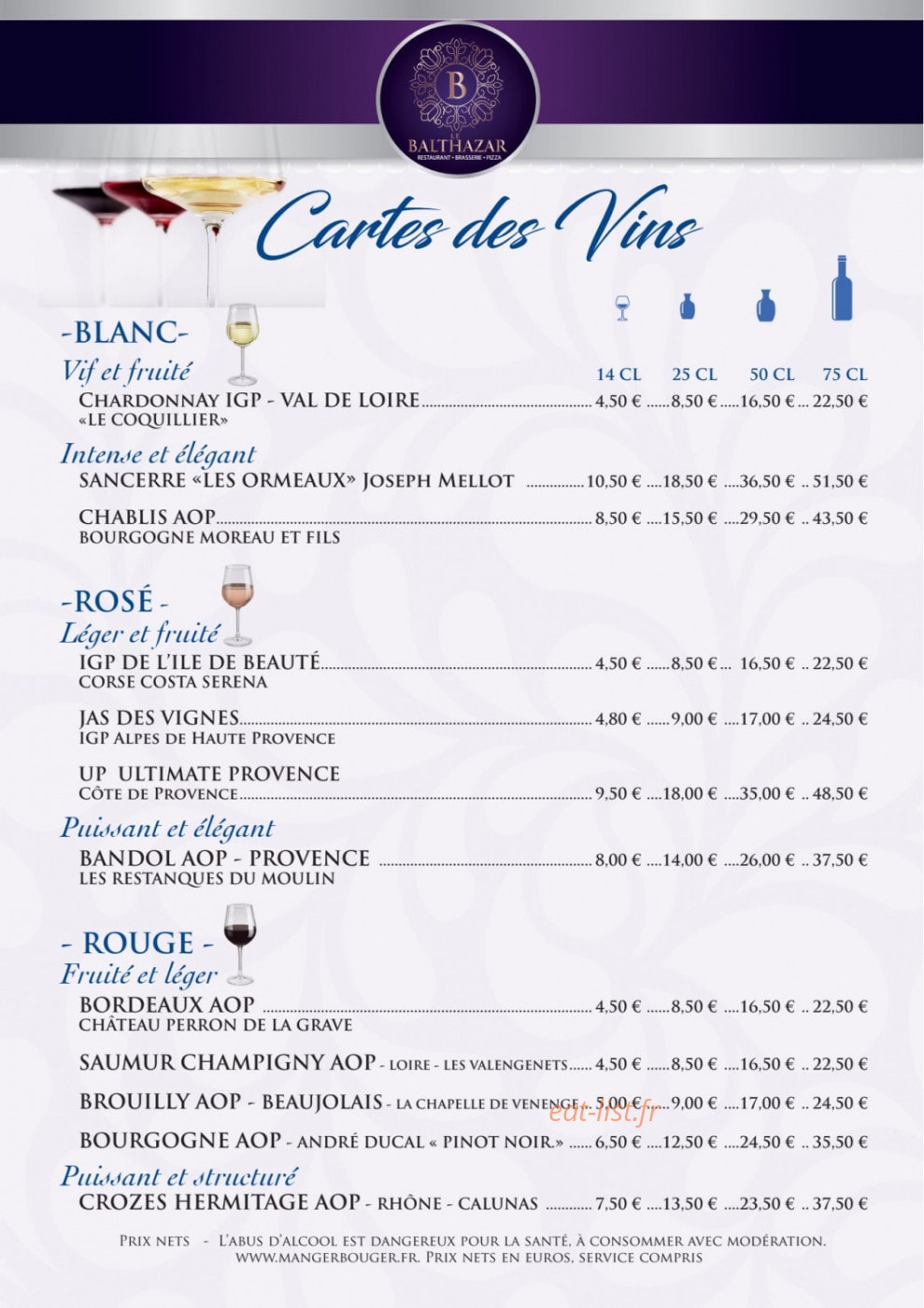 Le Balthazar — carte page 5
