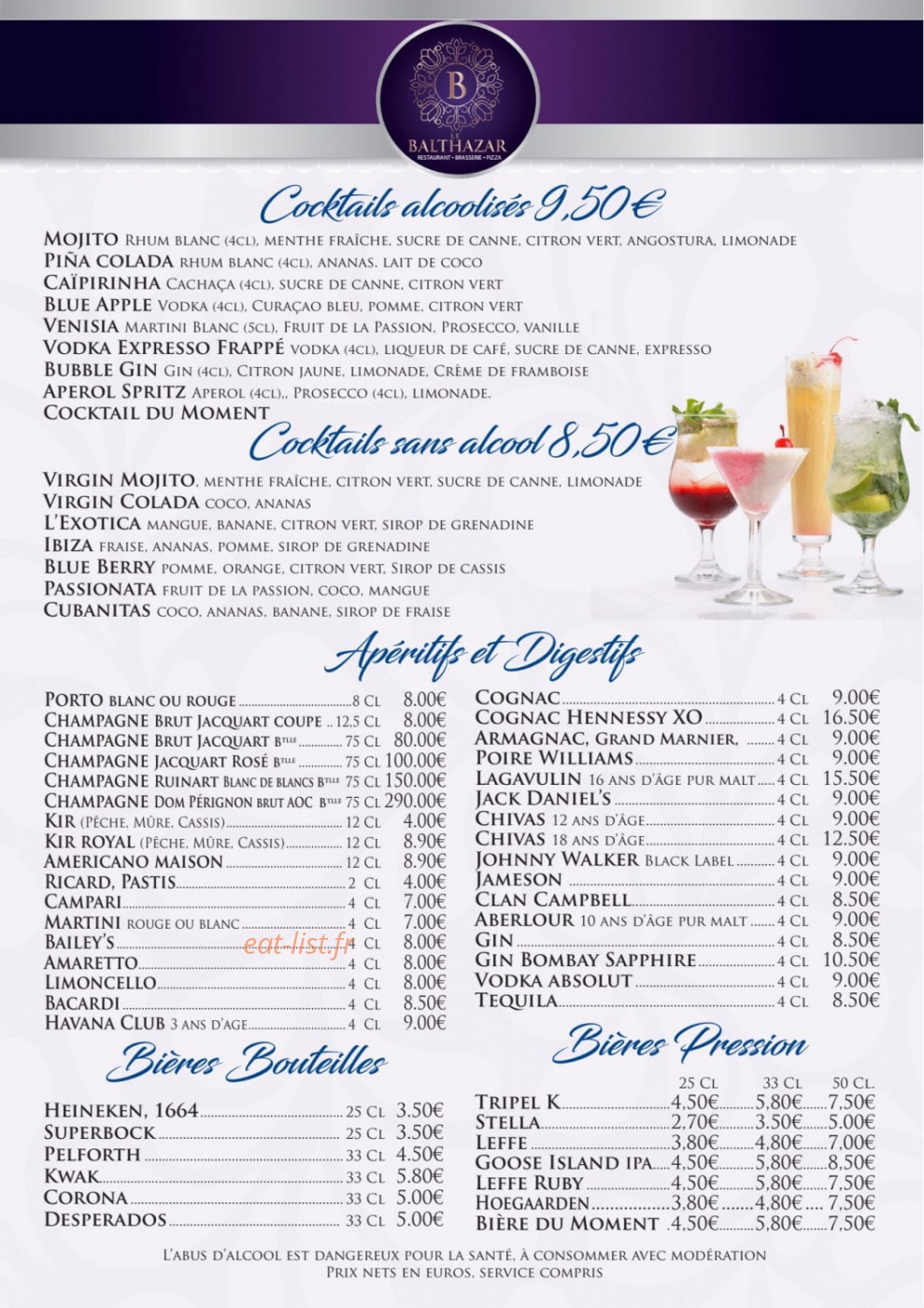 Le Balthazar — carte page 8