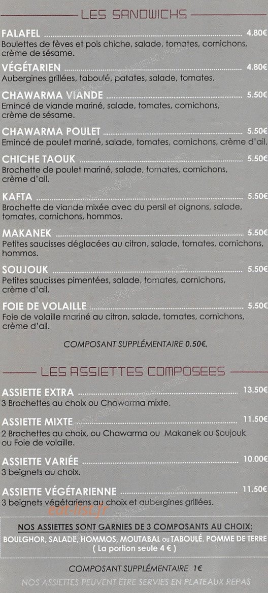 Le Libanais — carte page 4