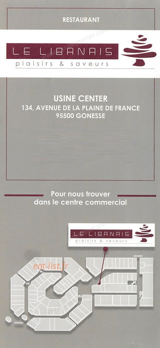 Le Libanais — carte page 6