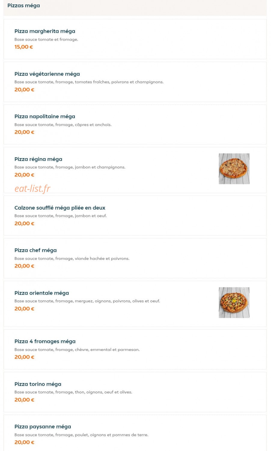 Pizza Express — carte page 10