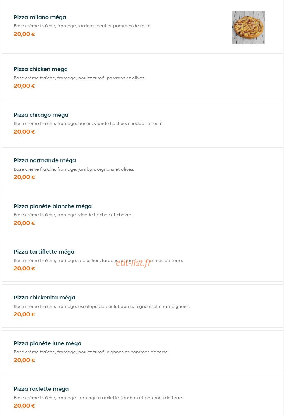 Pizza Express — carte page 12