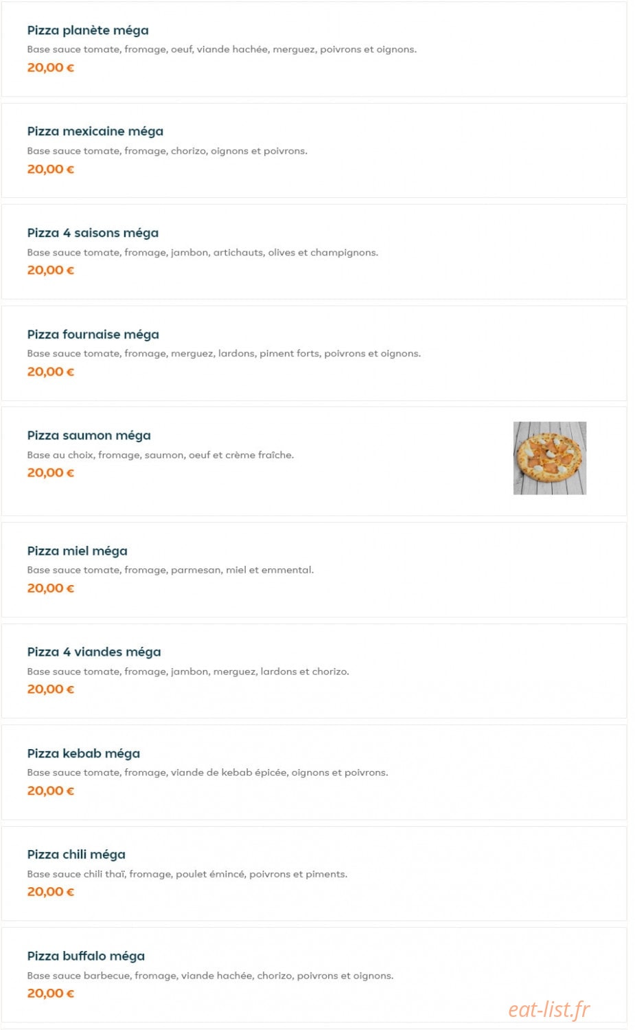Pizza Express — carte page 11