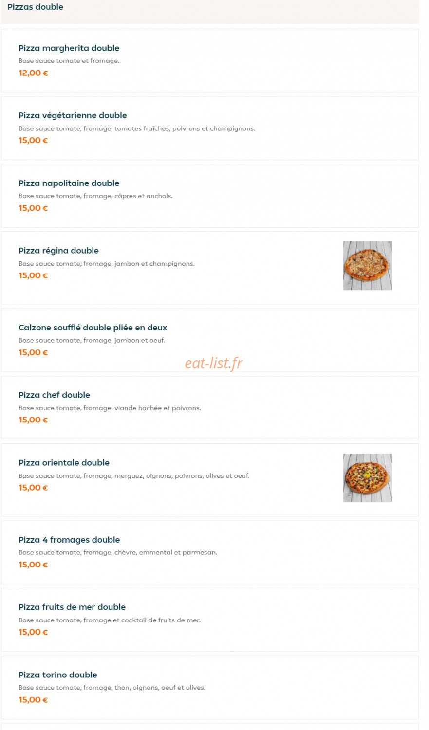 Pizza Express — carte page 7