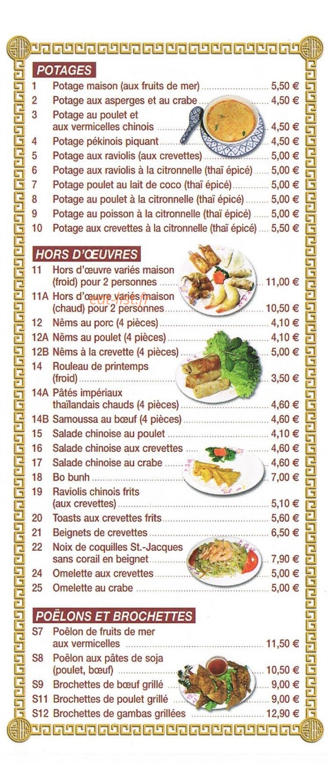 Le Shanghaï — carte page 6