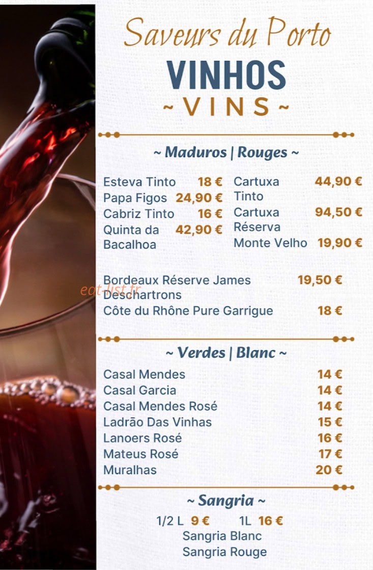 Saveurs du Porto — carte page 7
