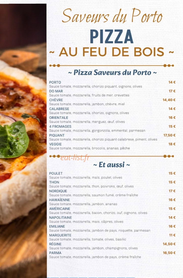 Saveurs du Porto — carte page 4