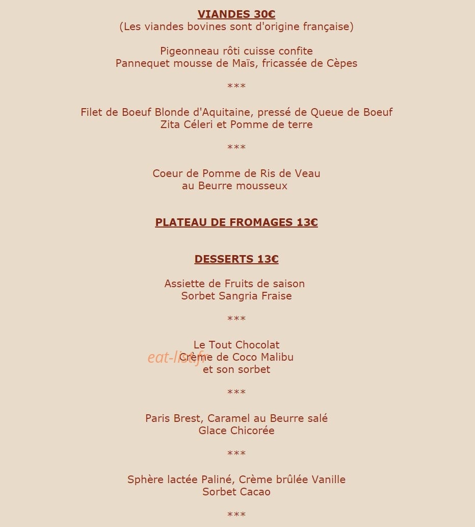 Le Chiquito — carte page 2