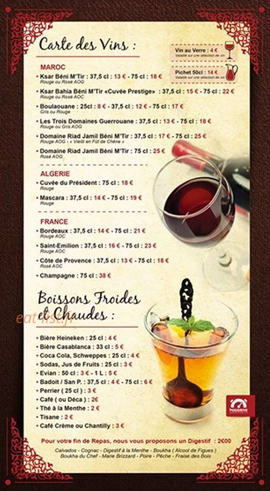 La Palmeraie — carte page 6