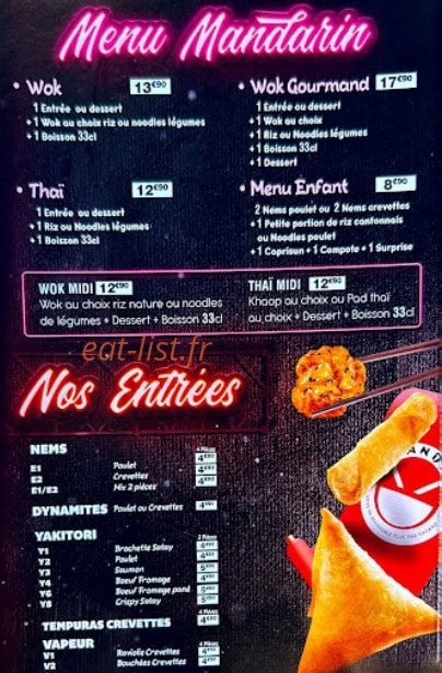Le Mandarin — carte page 4