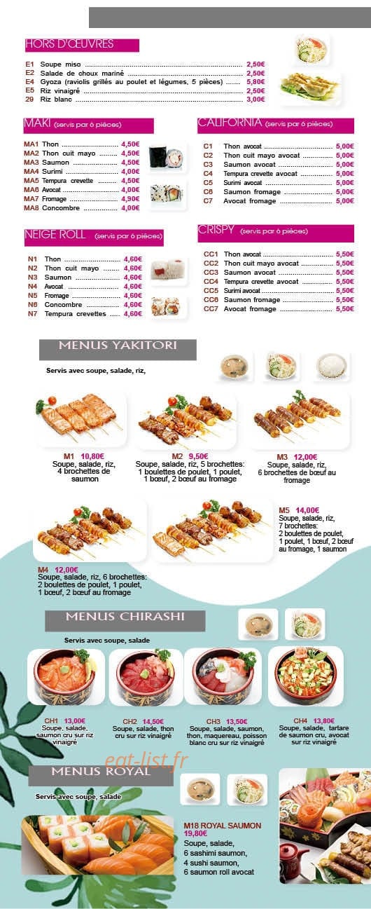 Sushi & Chinois — carte page 3