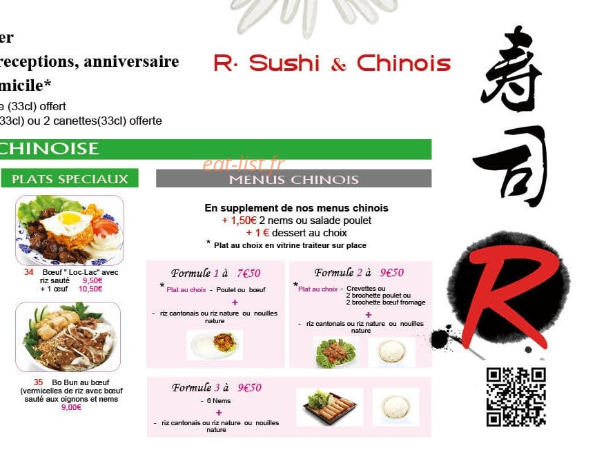 Sushi & Chinois — carte page 2