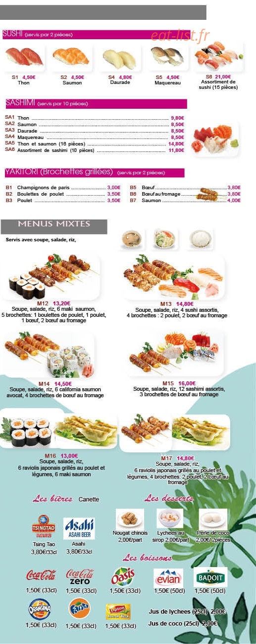Sushi & Chinois — carte page 5