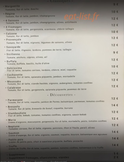 Brasserie Du Village — carte page 1
