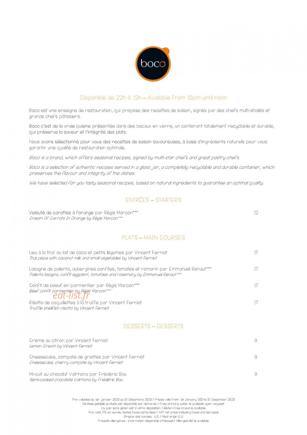 Le Piaf — carte page 4
