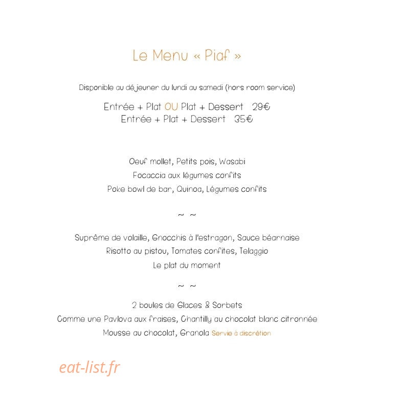 Le Piaf — carte page 3