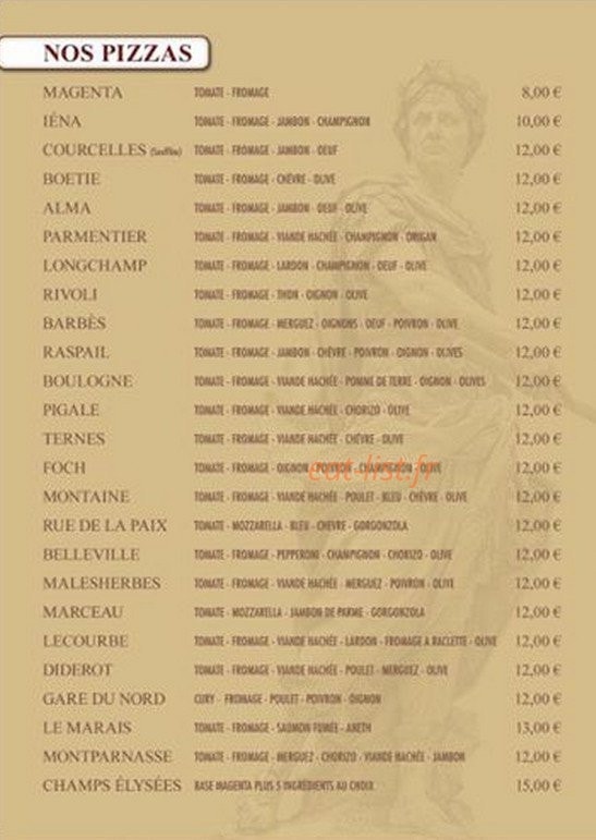 Lutetia pizza — carte page 2