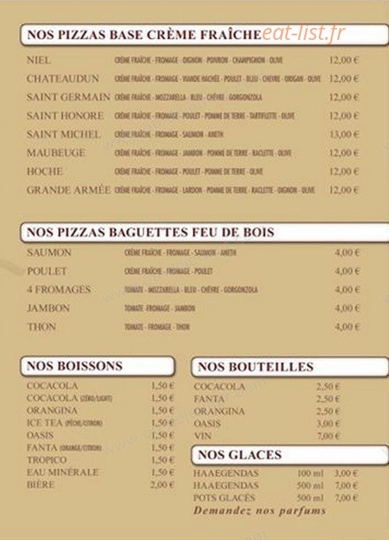 Lutetia pizza — carte page 3