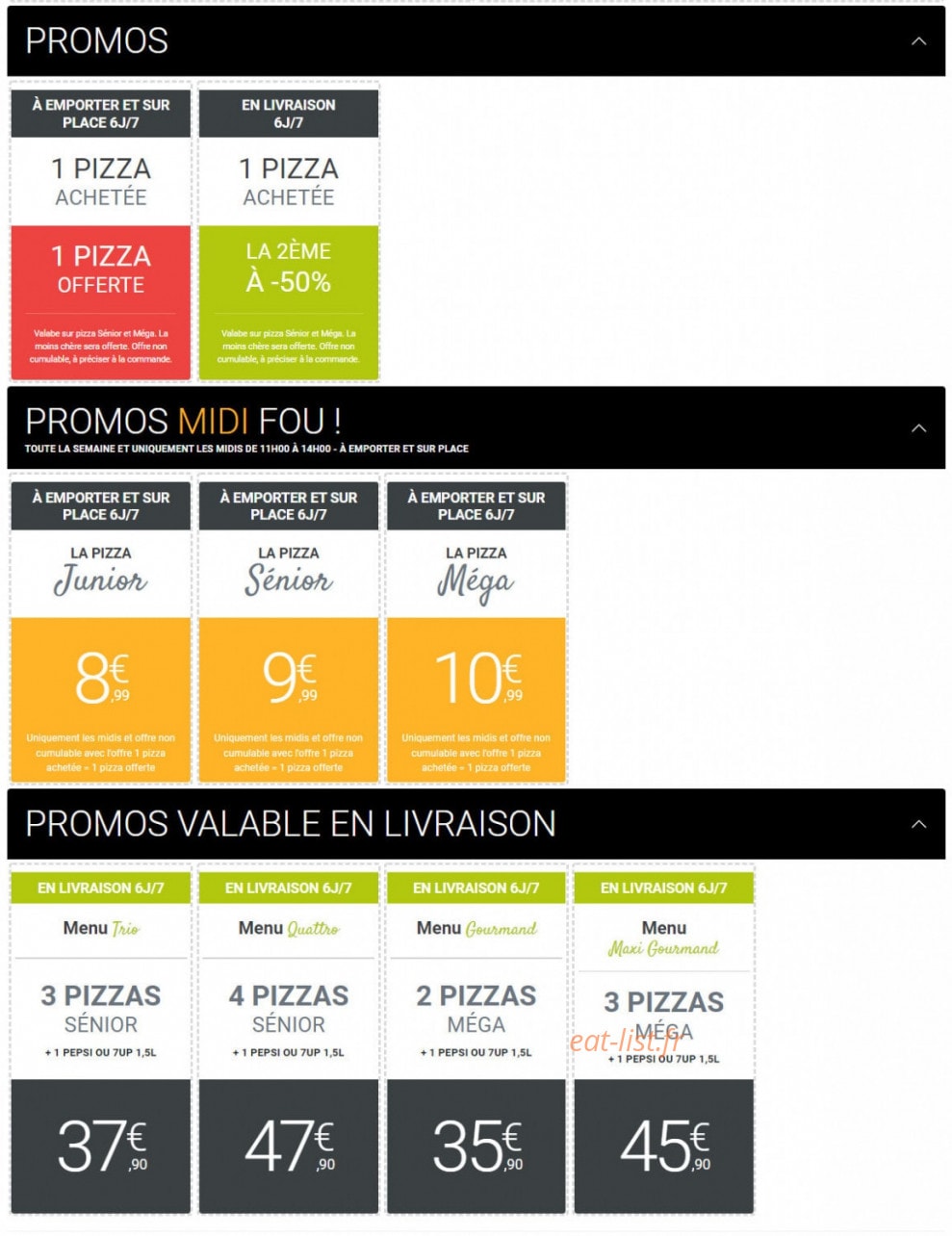 Pizza King — carte page 10