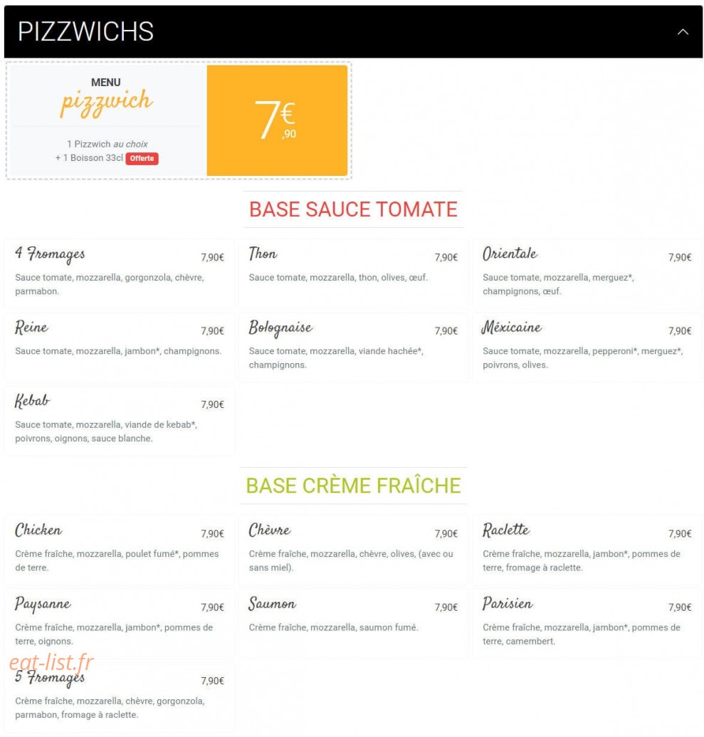 Pizza King — carte page 5