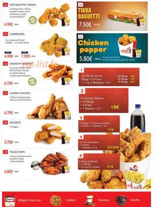 Nachitos Chicken — carte page 3