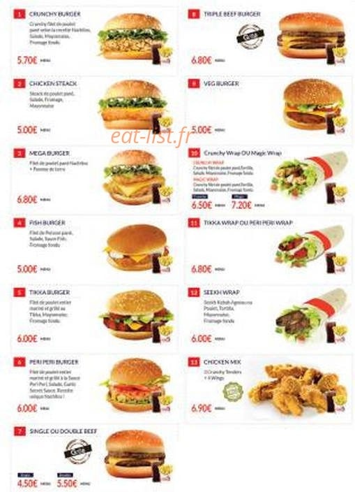 Nachitos Chicken — carte page 2