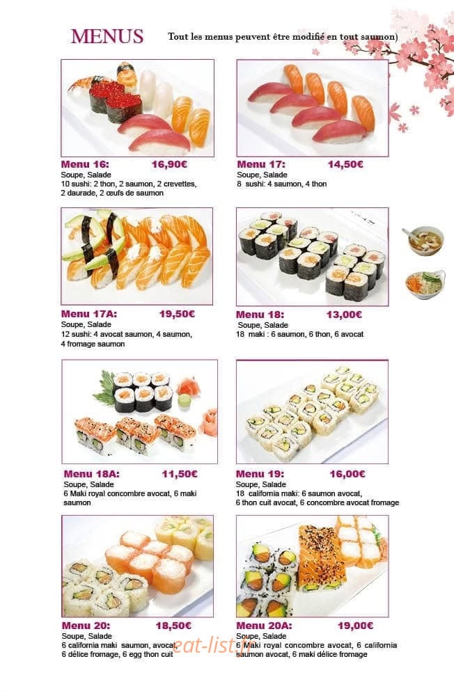Carte et menu de Okynawa à Eaubonne — Menus