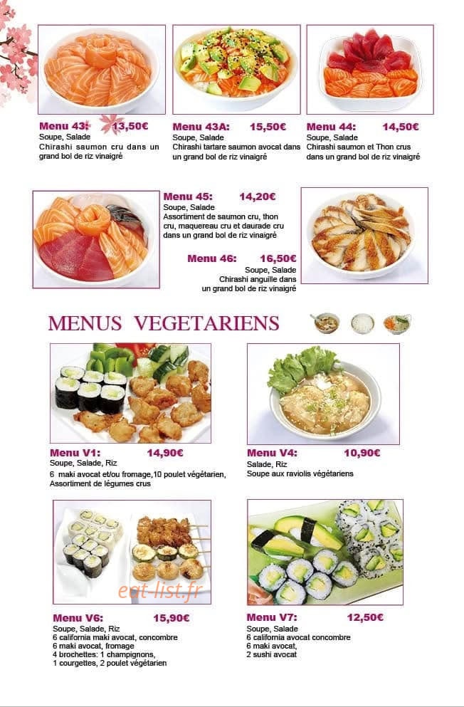 Carte et menu de Okynawa à Eaubonne — Menus