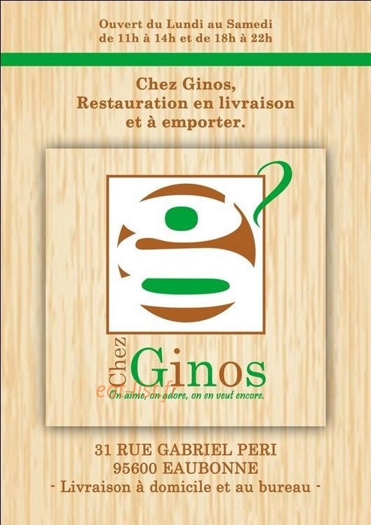 Pizza Ginos — carte page 1