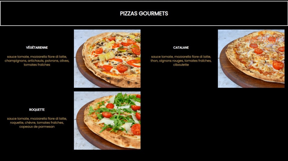 Univers Pizza — carte page 3