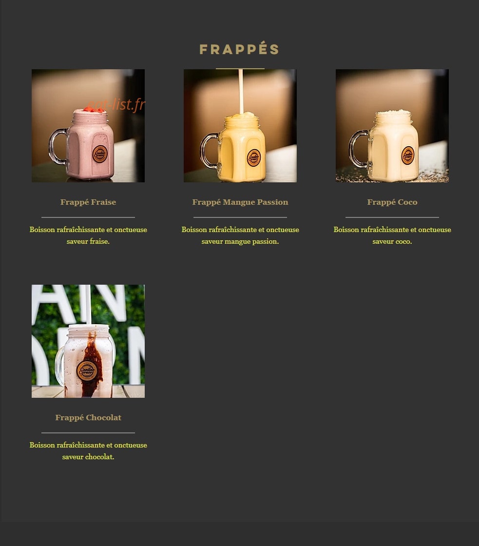 Cantine Corner — carte page 11