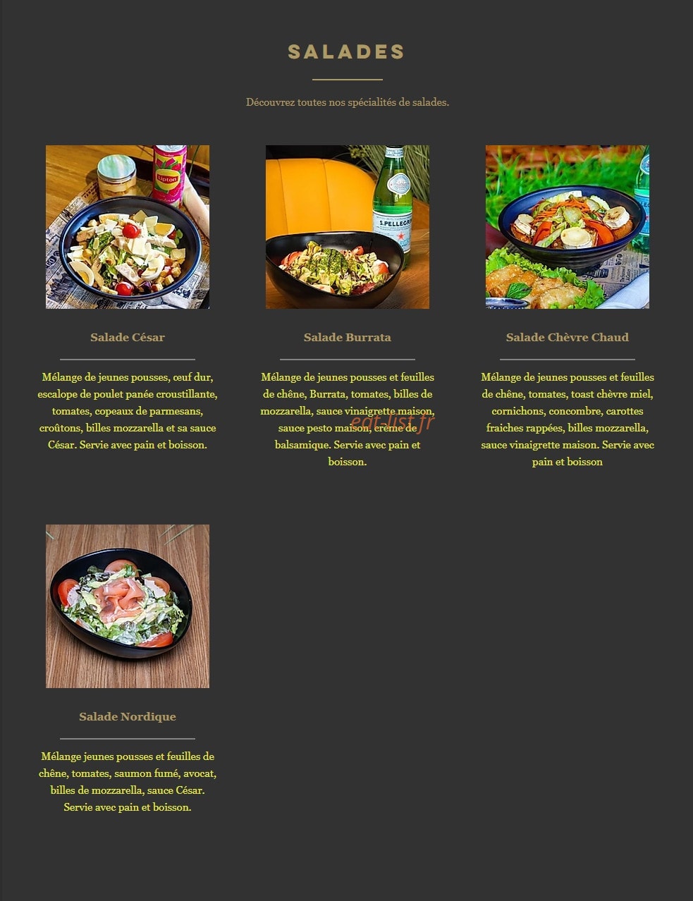 Cantine Corner — carte page 5