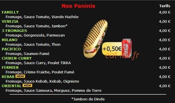 Familly pizza — carte page 3