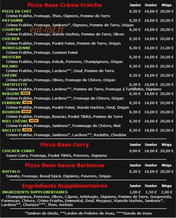 Familly pizza — carte page 2