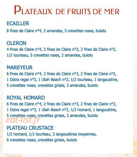 La Criée — carte page 1