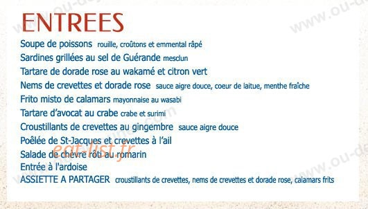 La Criée — carte page 3