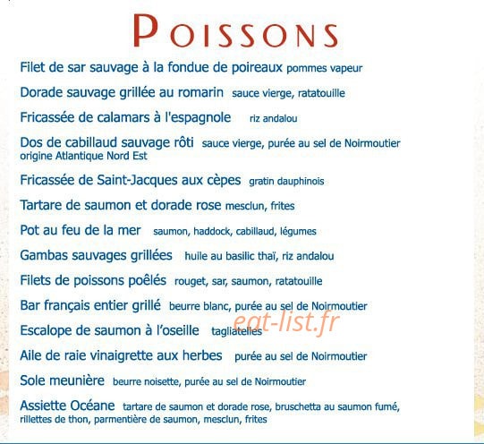 La Criée — carte page 4