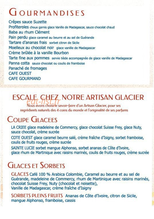 La Criée — carte page 8