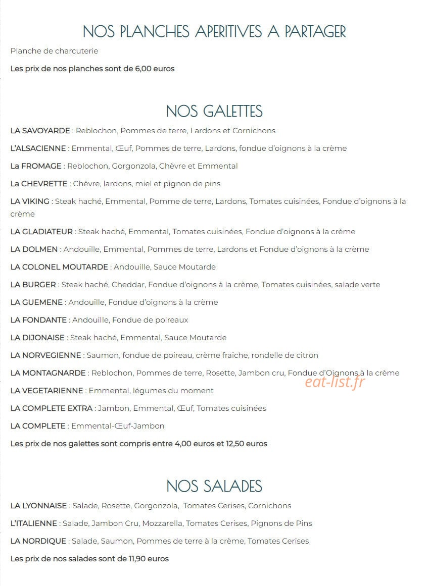 Les crêpes d'Amandine — carte page 1