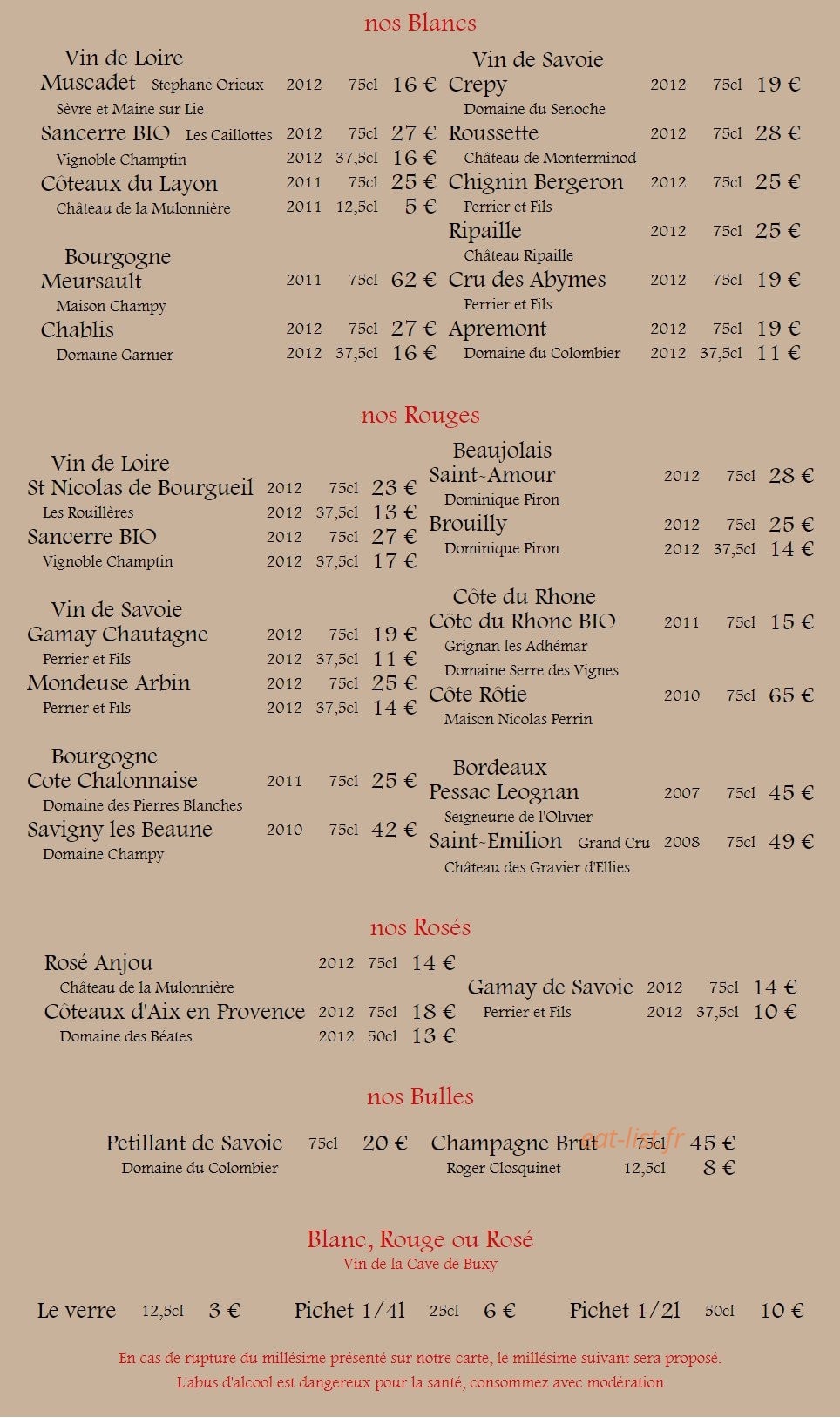 O Chalet — carte page 10